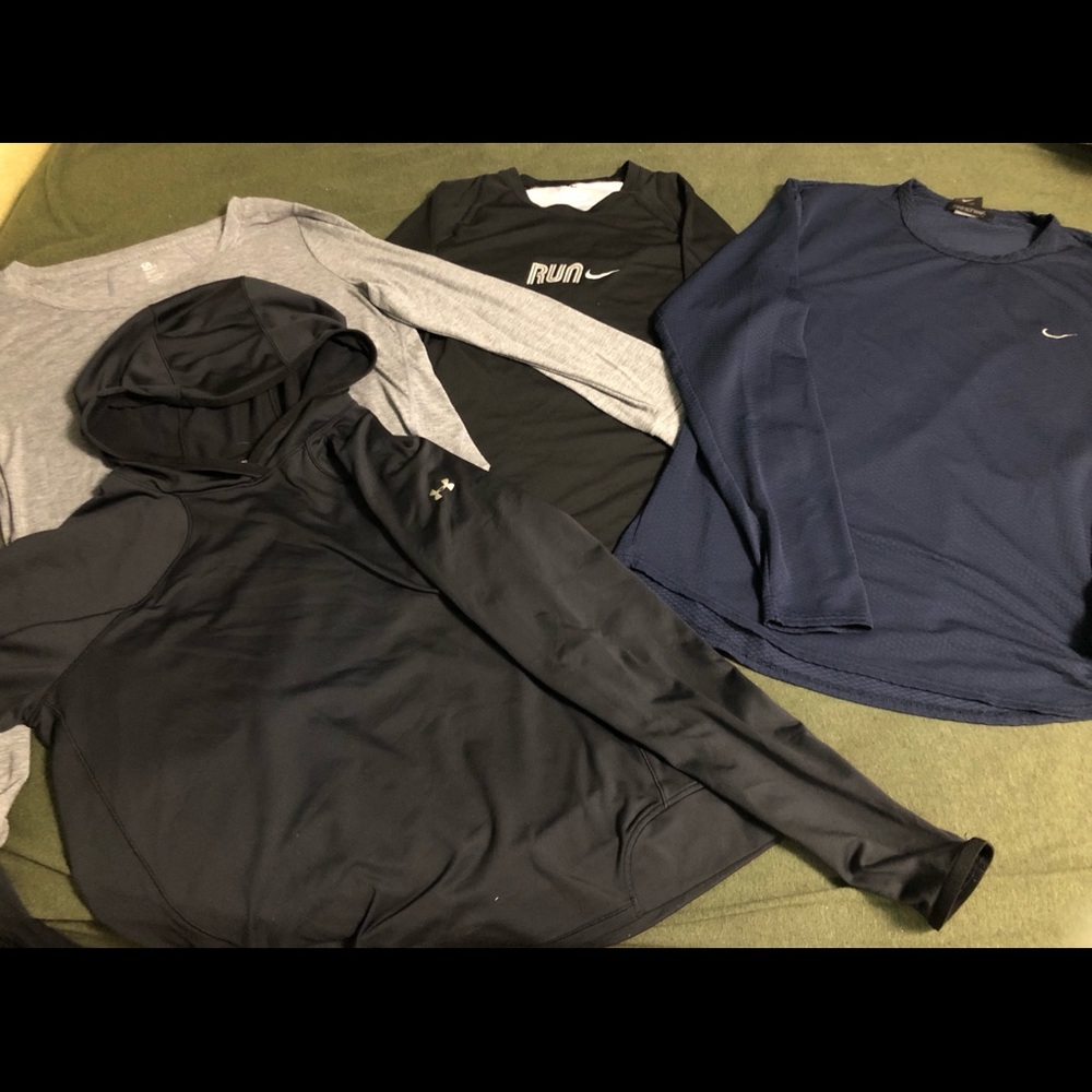 Lot of long sleeve shirts.